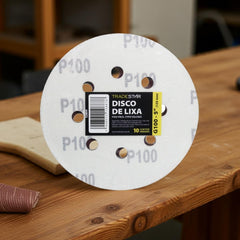 Disco Lixa 125 mm G100 Alvenaria com Fixador Tradestar