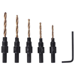 Jogo Broca com Escareador 6 - 14 mm para Madeira 6 Peças Tradestar
