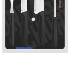 Kit Para Churrasco Tramontina Plenus 4 Peças Aço Inox E Polipropileno Preto
