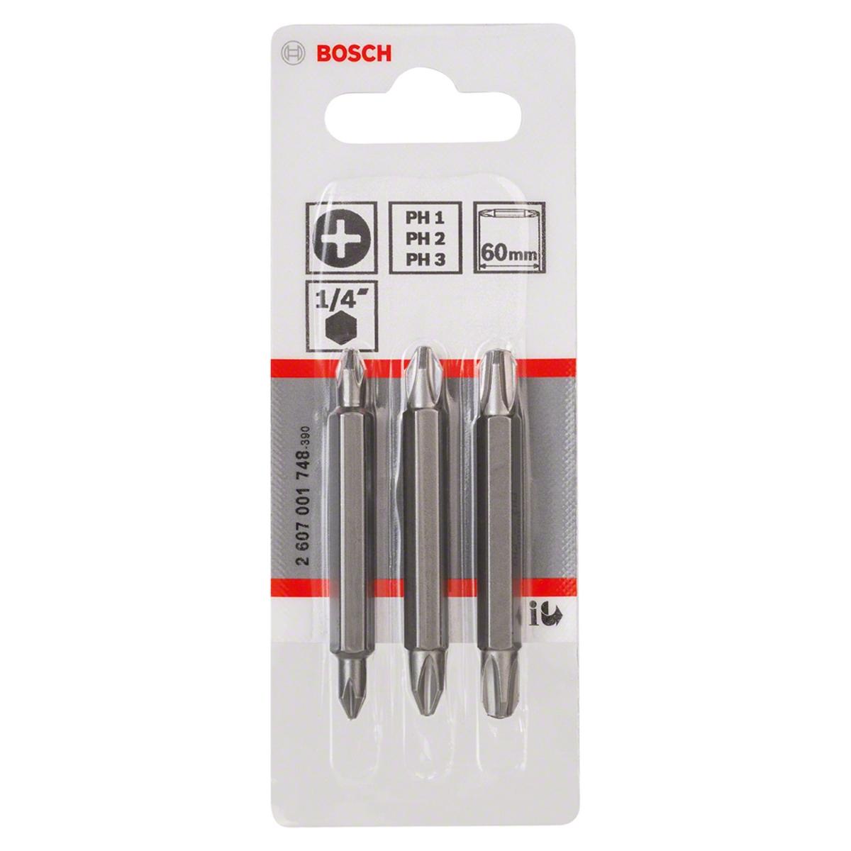 Jogo De Pontas Duplas P/Parafusar Bosch Extra Hard 60mm 6U