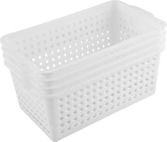 Cesto Plástico Organizador 6 Kgf Branco Vonder