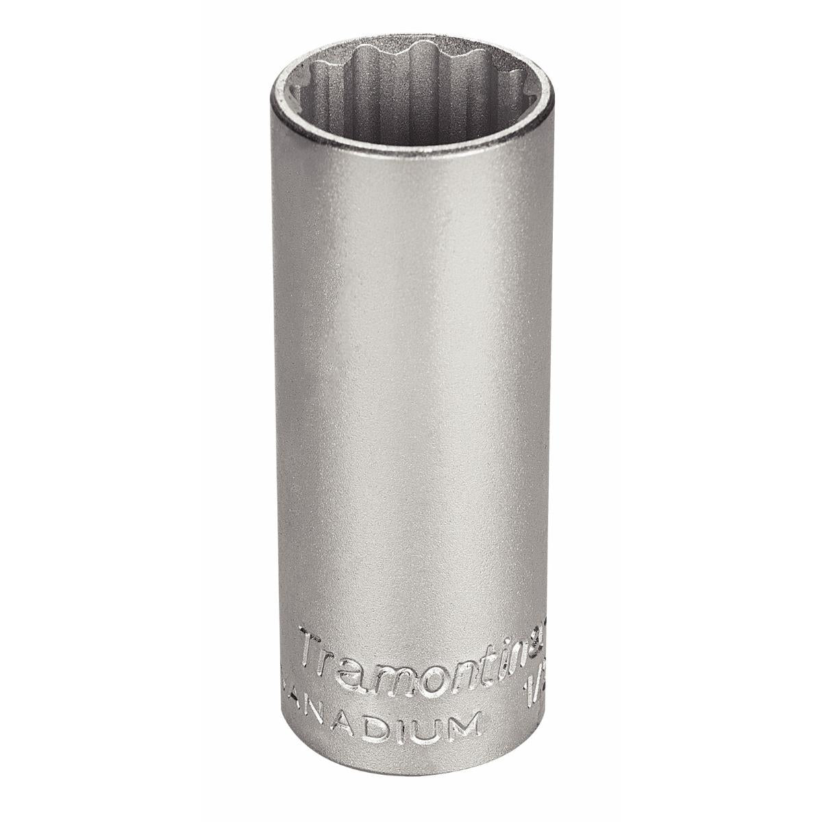 Soquete Estriado Longo 22 mm 1/2 Aço Cromo Vanádio Tromontina PRO