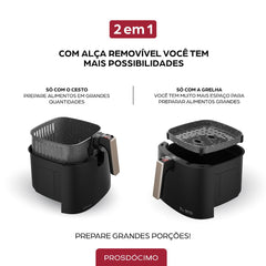 Fritadeira Elétrica Antiaderente WAP Mega Family Digital 7.1L Aviso Sonoro 127V