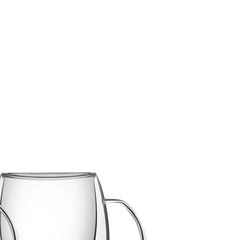 Conjunto 2 Xícaras Tramontina Vidro Duplo 100ml Café Térmico Design Moderno Elegante Gourmet