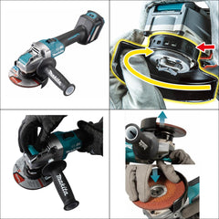 Esmerilhadeira Angular 125Mm Sem Fio 40V Resistência Água Motor BL Com Sistema AWS GA041GZ04 Makita