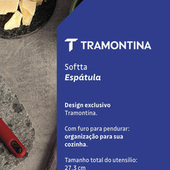 Espátula Tramontina Softta Silicone 210 Graus Resistente Térmica Antiaderente Vermelha Original