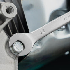 Chave Combinada Stels 12mm Aço Cromo-Vanádio 38-55 HRC 5° Inclinação Cromada