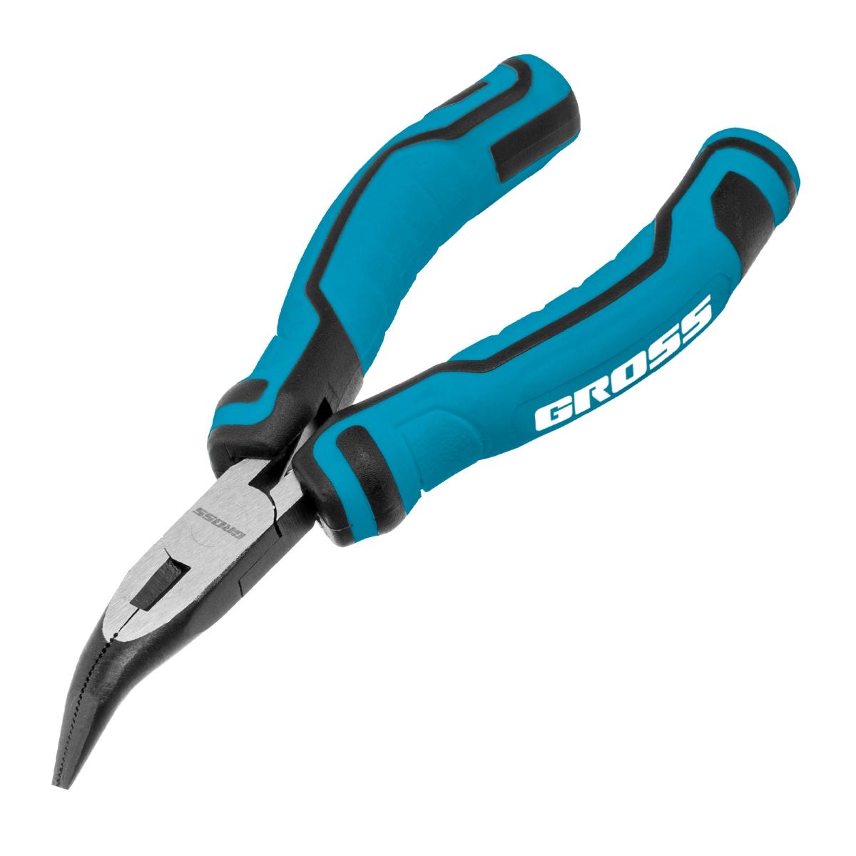 Alicate Bico Meia-Cana Curvo Reforçado 125mm Aço CrV Gross 1783155 Fosfatizado
