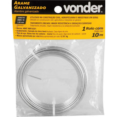 Arame Galvanizado BWG 16 1,65mm Com 10 Metros Vonder