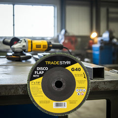 Disco Flap 180 mm G40 Fibra Reto Aço Tradestar