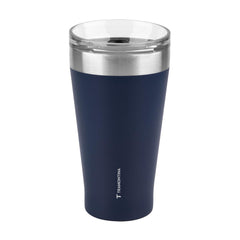 Copo Térmico 550 ml Tramontina Exata Aço Inox Azul Com Tampa Parede Dupla