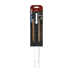 Pegador Para Carne Tramontina Churrasco Aço Inox E Cabo De Madeira 37 Cm Profissional Resistente