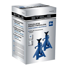 Cavalete para Carro Reforçado Ajustável 3 Toneladas 295-425mm 2 Pçs Stels