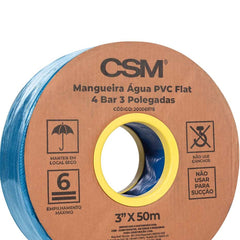 Mangueira Pvc Azul p/ Desague 4 Bar 3'' Polegadas 50m Csm