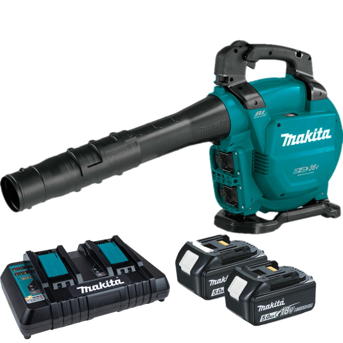 Soprador Sem Fio 36V Portátil Com Cinta de Ombro 2 Baterias Carregador Tubos DUB363PT2V 127V Makita