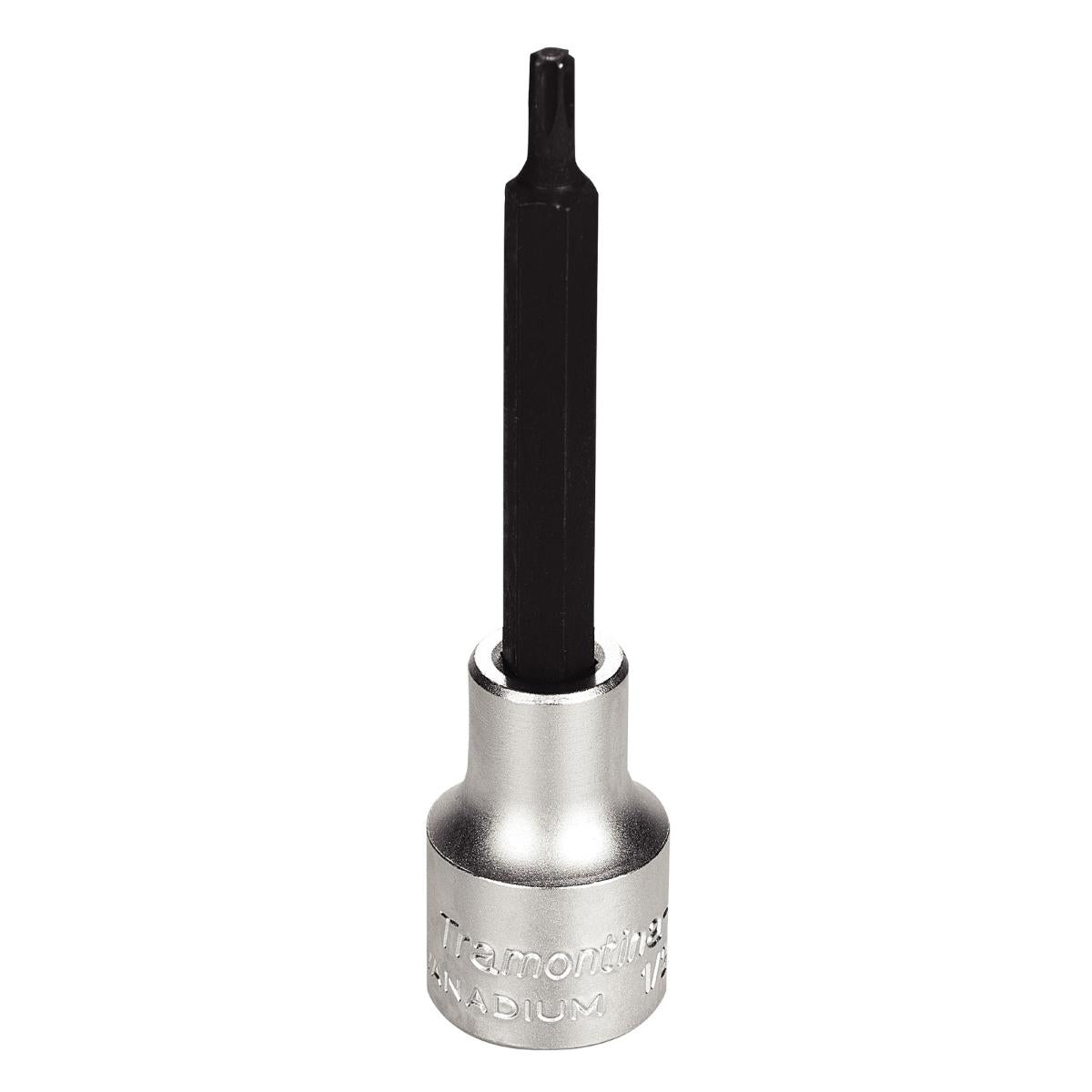 Soquete T27 Ponta Trafix Longa 1/2'' Aço Cromo Vanádio Cromado Tramontina PRO