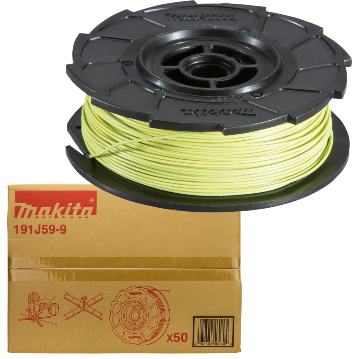 Caixa com Carretéis de Arame Makita 191J59-9 0.8mm para Amarração de Ferragens Construção Civil