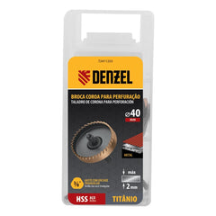 Serra Copo Metal 40mm Nitreto Titânio 1PC HSS M10x1.5 Denzel 72411255