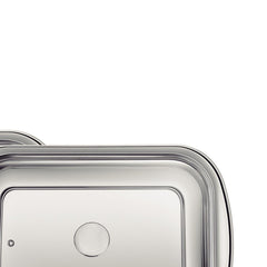 Kit Para Assar E Servir Tramontina Cosmos 4 Peças Aço Inox Fosco Com Tampa De Vidro
