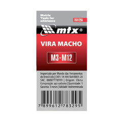 Vira Macho M3-M12 Aço Ferramenta Profissional MTX 7691255