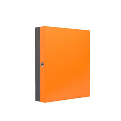 Porta Chaves com 48 Chaveiros Cinza e Laranja Presto