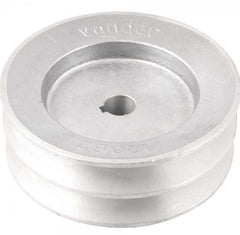 Polia Alumínio 2 Canais Perfil B 120mm com Furo 5/8" Vonder