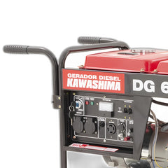 Gerador à Diesel Dg6000E 120/240V Biv 4600W Kawashima