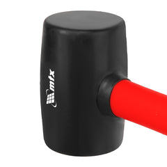 Martelo De Borracha Preta 225g Cabo Fibra De Vidro MTX 111759 Alta Resistência