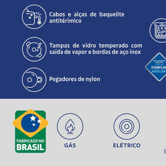 Jogo De Panelas Tramontina Sicília Alumínio Antiaderente Starflon Excellent Avelã 4 Peças