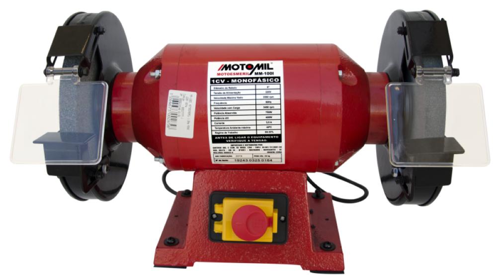 Motoesmeril 1 HP Monofásico 220V 60Hz MM-100I Motomil