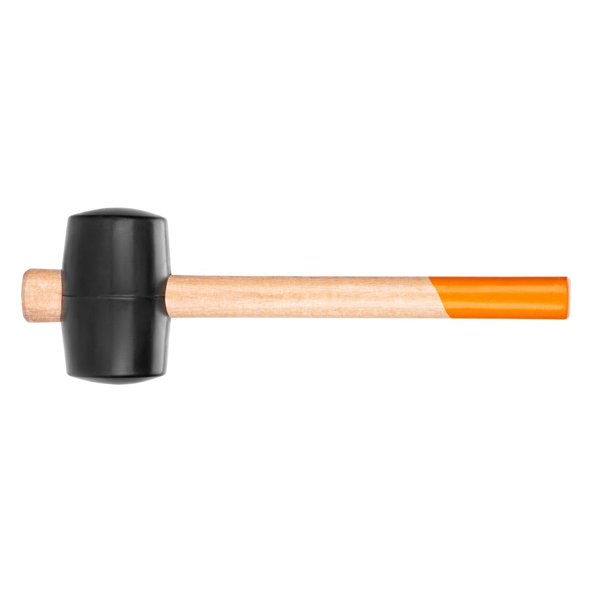 Martelo De Borracha Preta 680g Cabo Madeira Dureza 80 Shore Sparta Ajuste Preciso