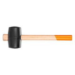 Martelo De Borracha Preta 680g Cabo Madeira Dureza 80 Shore Sparta Ajuste Preciso