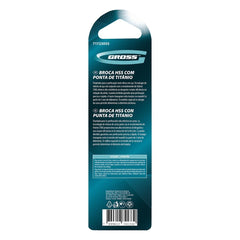 Broca Para Metal 3,8mm HSS Revestimento Nitreto Titânio Golden 2 Peças