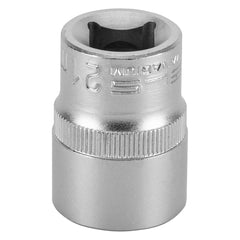 Soquete Sextavado 1/2'' 21mm Aço CrV 42 HRC Stels 1382155 Com Clips Plástico