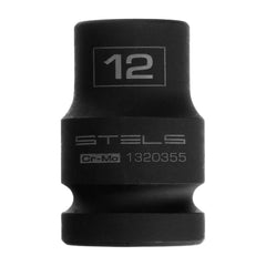 Soquete Impacto 1/2'' 12mm CrMo Stels 1320355 Encaixe Sextavado