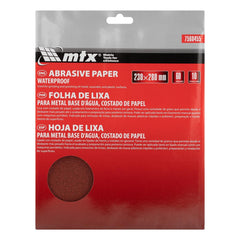 Folha de Lixa para Metal MTX Grão 60 230x280mm 10 Peças Desbaste e Nivelamento