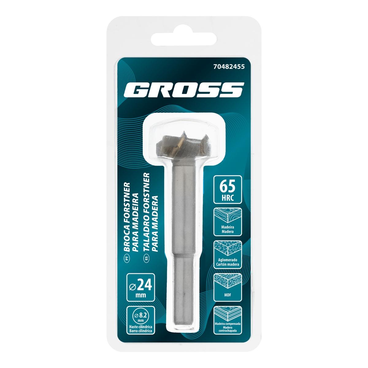 Broca Forstner 24mm Haste Cilíndrica Metal Resistente MTX Perfuração Madeira