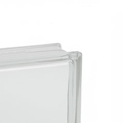 Tijolo de Vidro 19 x 19 x 8 CM Branco Jateado 10 Unidades  Tradestar