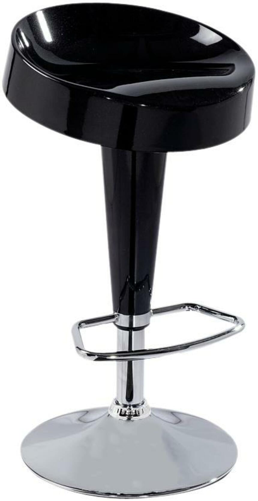 Banqueta provence em abs base aço cromado preta - Bel Lazer