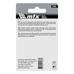 Cossinete Manual Aço Rápido M10 x 1,5mm 6G Precisão MTX 770929 Ferramenta Restauração Rosca
