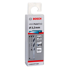 Broca Metal Bosch Aço Rápido Hss-Pointteq 3,3mm 10 Peças