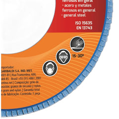 Disco Flap Acabamento 7'' Grão 120 Tipo 29 Velocidade 8500 rpm Tramontina PRO