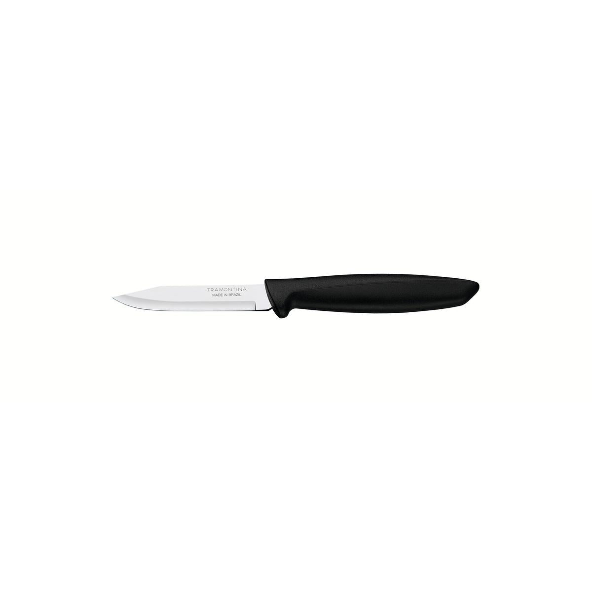 Faca Para Legumes E Frutas Tramontina Plenus Lâmina Aço Inox 3 Polegadas Cabo Polipropileno Preto