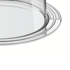 Porta-Queijo Tramontina Ciclo Em Aço Inox 25 Cm Com Tampa Transparente