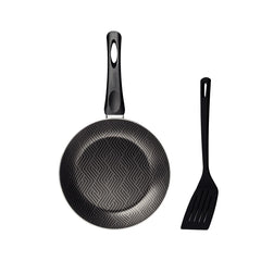 Frigideira Tramontina Paris 18 Cm 0,6 L Antiaderente Starflon Max Com Espátula De Nylon Chumbo