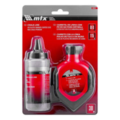 Carretel De Linha Com Giz Para Drywall 30m 115g Vermelho MtX 848559 Prático E Preciso