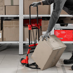 Carrinho de Carga Dobrável Multiuso 80kg Plataforma 388x270mm 2 Rodas Dobrável MTX - Guimepa