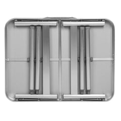 Mesa Dobrável Alumínio Tampo MDF 60x45cm Altura Ajustável 25/59cm Camping Palisad