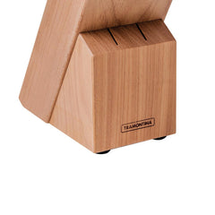 Jogo De Facas Tramontina Polywood 6 Peças Aço Inox Cabo Castanho Com Suporte