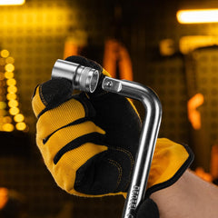Chave L 250x50mm 1/2 CRV Cromo Fosco Denzel 1406355 Ferramenta Manutenção